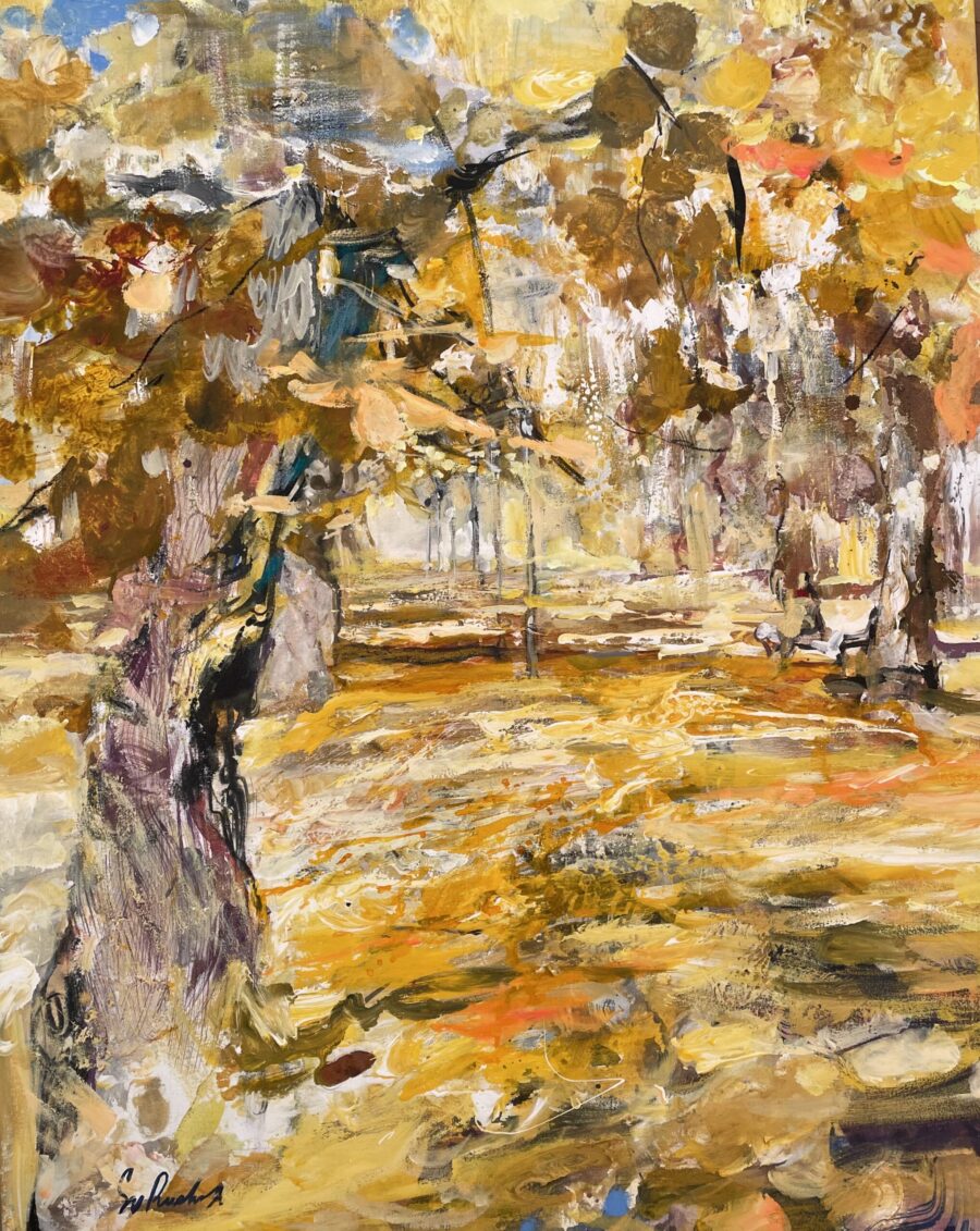 Svetlana Ruohon syksyinen maisema teos