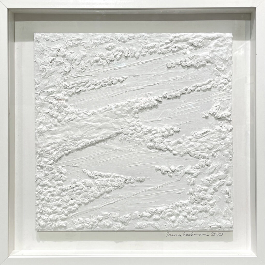 Irma Weckman, Idästä tuulee, 2023, sekatekniikka, 50 x 50 cm