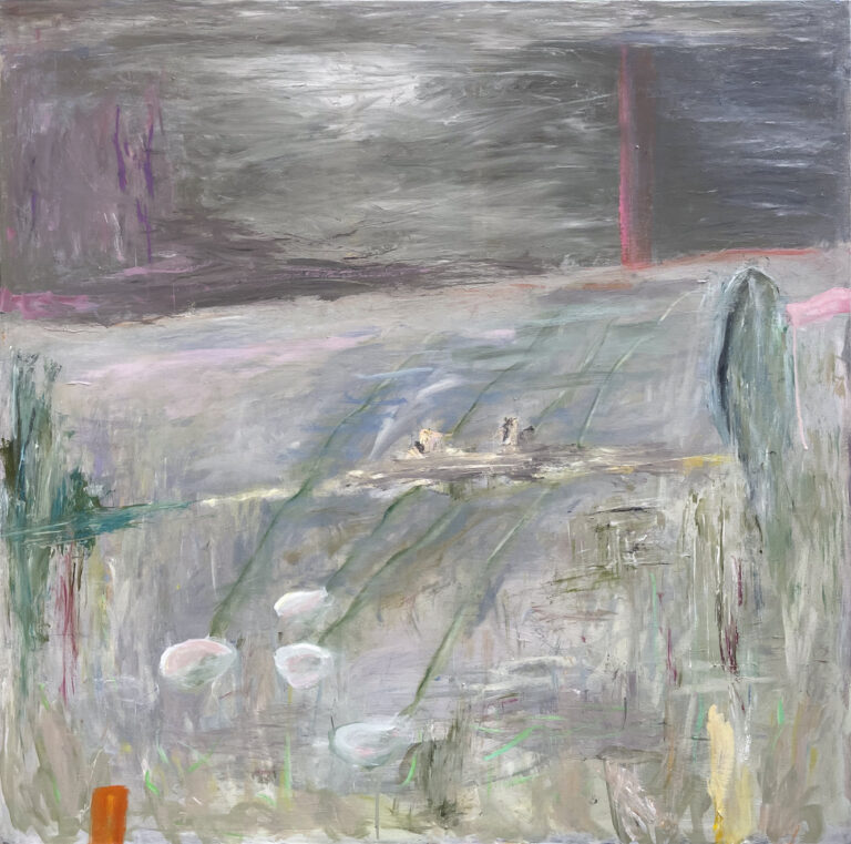 Seija Rissasen akryyli- ja öljyvärimaalaus, jossa tummia sävyjä