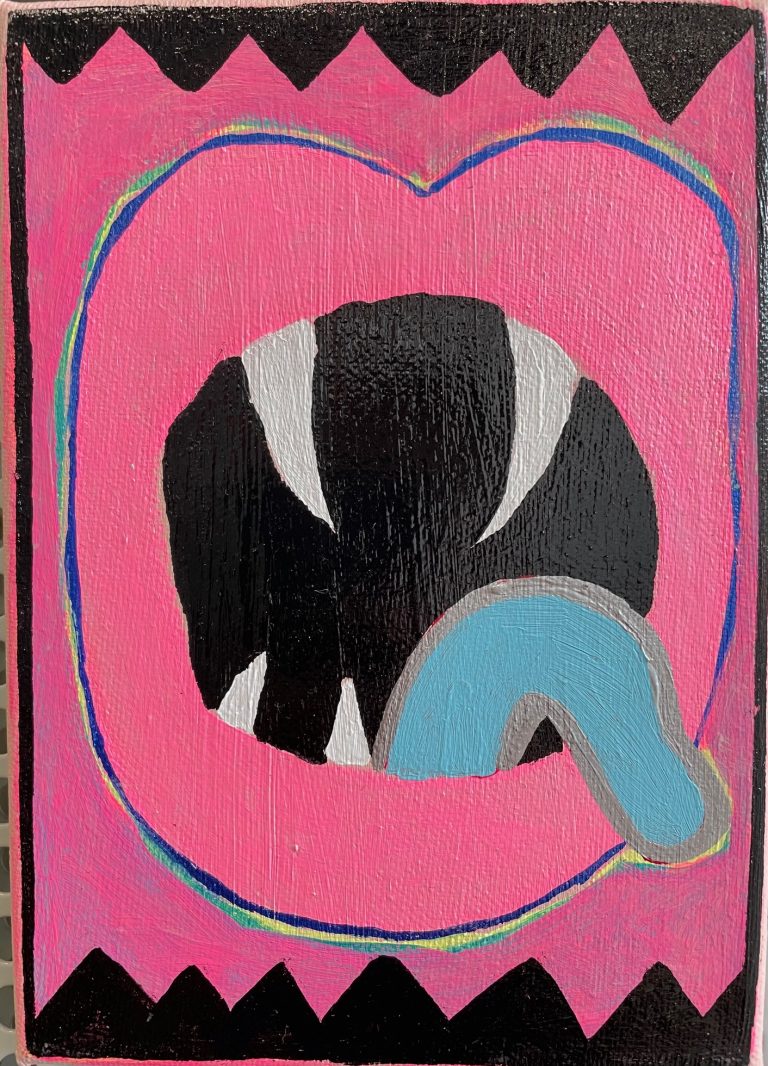 Noora Ylipiedin absrakti värikäs öljyvärimaalaus