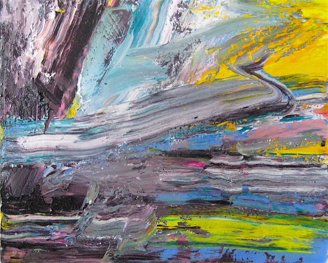 Maaria Märkälä’s artworks on display in the lobby of Comfort Hotel Sello in April