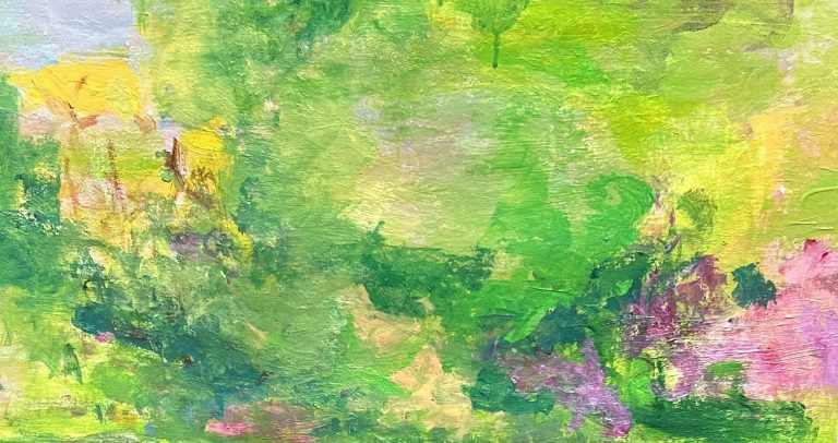 Kesä-26, Marja Maljosen öljyvärimaalaus, 2026, 33 cm x 60cm