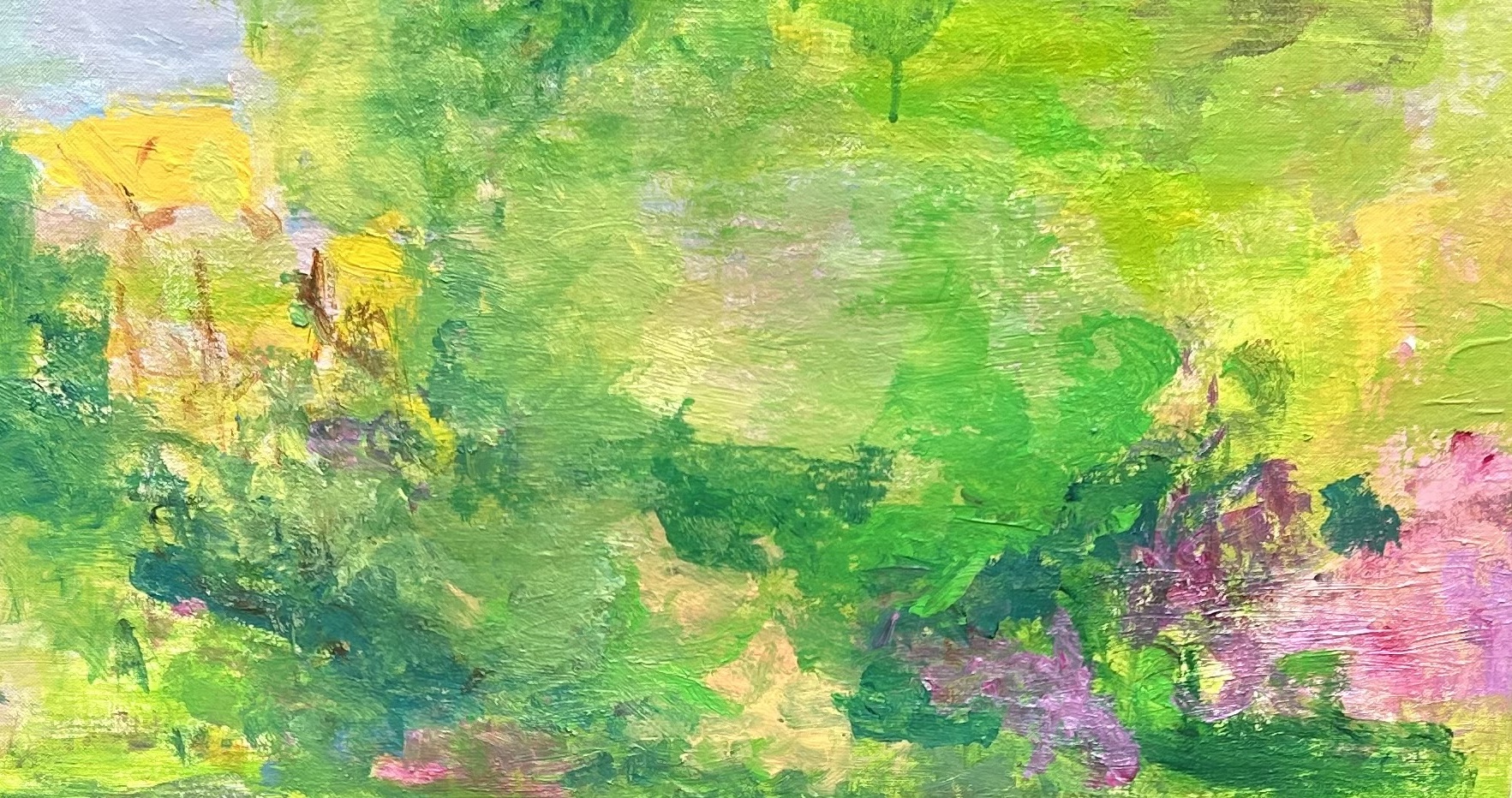 Kesä-26, Marja Maljosen öljyvärimaalaus, 2026, 33 cm x 60cm
