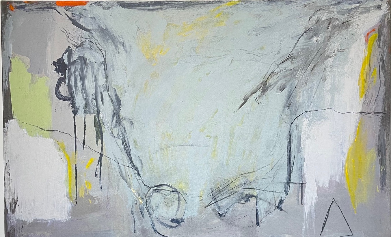 Sokea Anna, Seija Rissanen, Akryyli ja hiili, 2013, 80 cm x 92 cm
