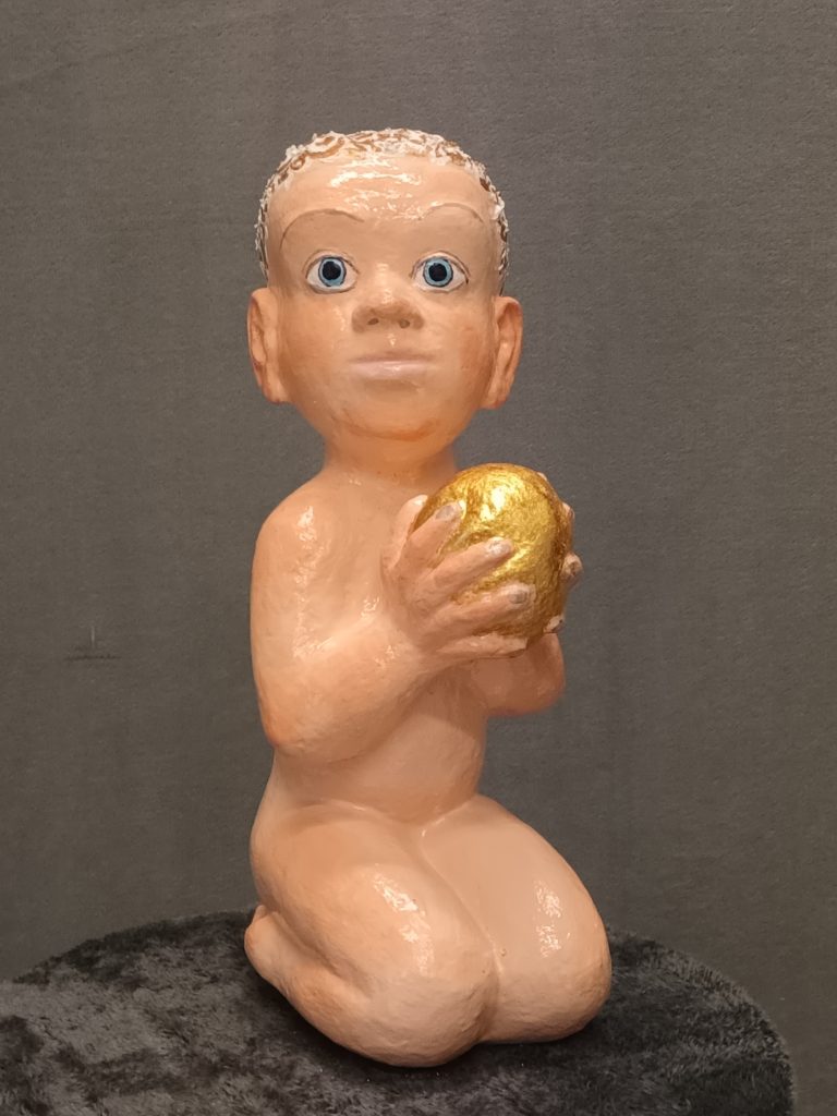 Ville, Hannu Tapani Konttinen, maalattu betonivalos, 32x15x13cm, 2013