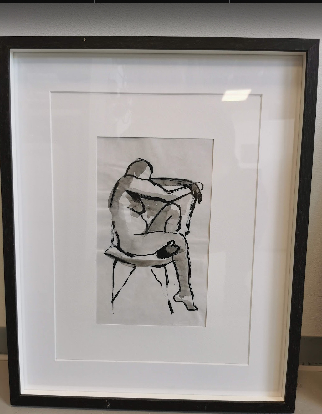 Nojatuoli I, Elina Hartzell, mustemaalaus, 1994.