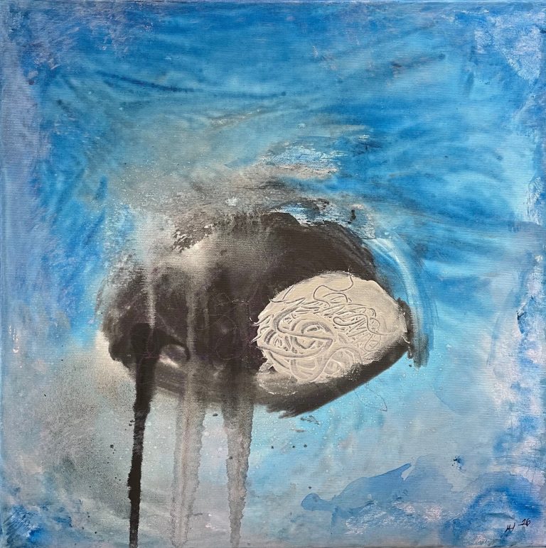 Varjo, Maarit Hedman, akryyli kankaalle, 50x50cm, 2026