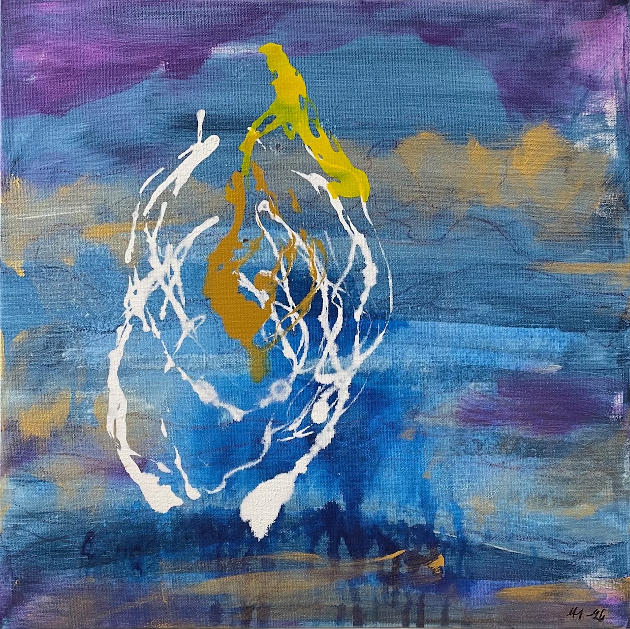 Leimu, Maarit Hedman, akryyli kankaalle, 40x40cm, 2026