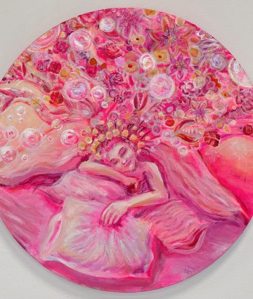 Unelmia, Heidi Karanta, akryyli kankaalle, halkaisija 50cm, 2026