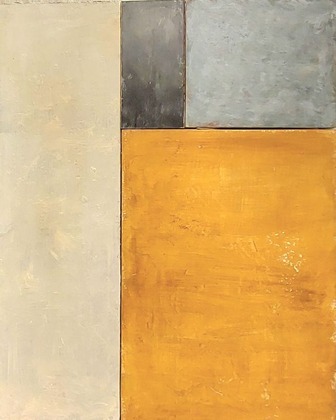 Miguel Vadell, Geometria, akryyli levylle, 80x100cm, 2025.